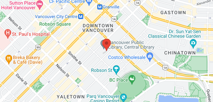 map of 101 345 ROBSON STREET
